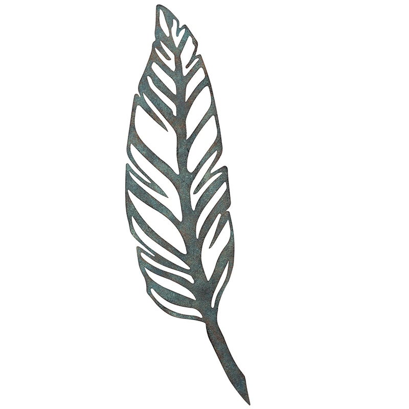 Retrome Metal Feather Wall Decor, Set of 2 - Image 2